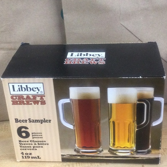 NIB Libbey 6 Pk. Beer Sampler Glasses - Picture 1 of 4